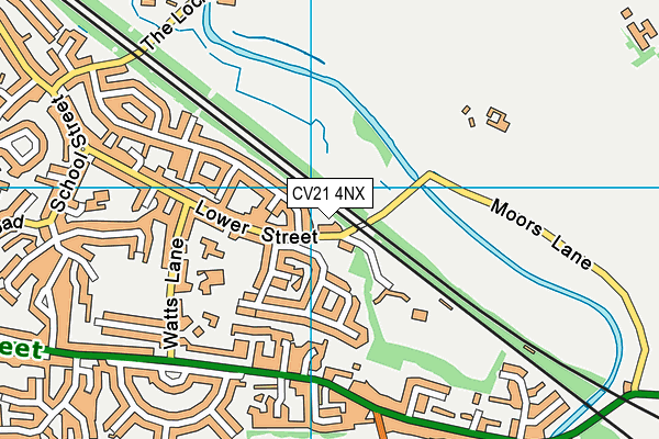 CV21 4NX map - OS VectorMap District (Ordnance Survey) CV21 4NX map - OS VectorMap District (Ordnance Survey)