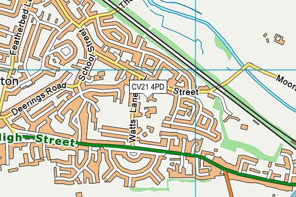 CV21 4PD map - OS VectorMap District (Ordnance Survey) CV21 4PD map - OS VectorMap District (Ordnance Survey)