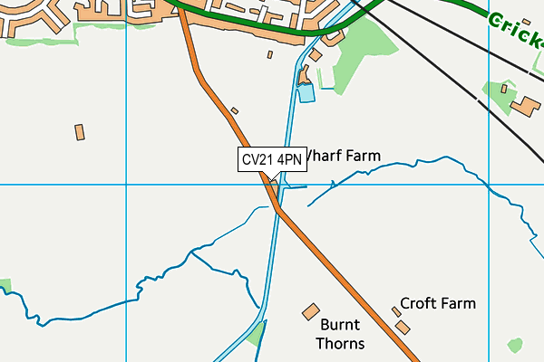CV21 4PN map - OS VectorMap District (Ordnance Survey) CV21 4PN map - OS VectorMap District (Ordnance Survey)