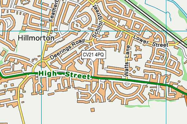 CV21 4PQ map - OS VectorMap District (Ordnance Survey) CV21 4PQ map - OS VectorMap District (Ordnance Survey)