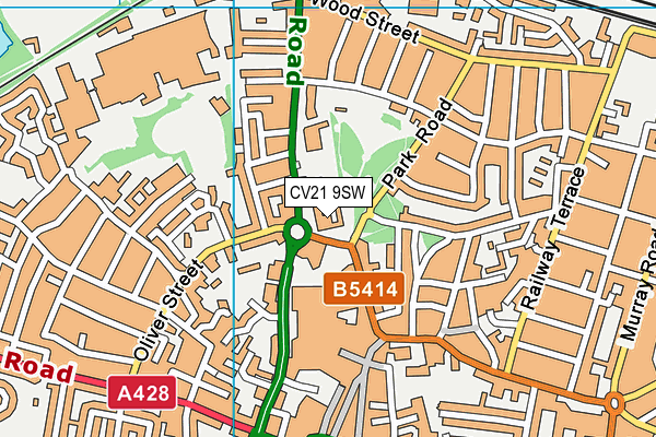 CV21 9SW map - OS VectorMap District (Ordnance Survey) CV21 9SW map - OS VectorMap District (Ordnance Survey)