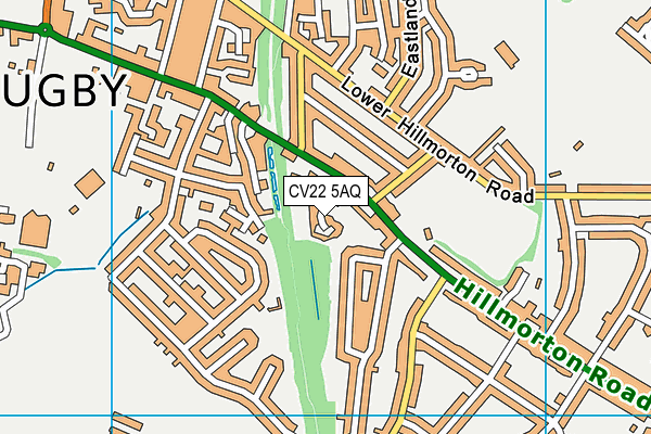 CV22 5AQ map - OS VectorMap District (Ordnance Survey) CV22 5AQ map - OS VectorMap District (Ordnance Survey)