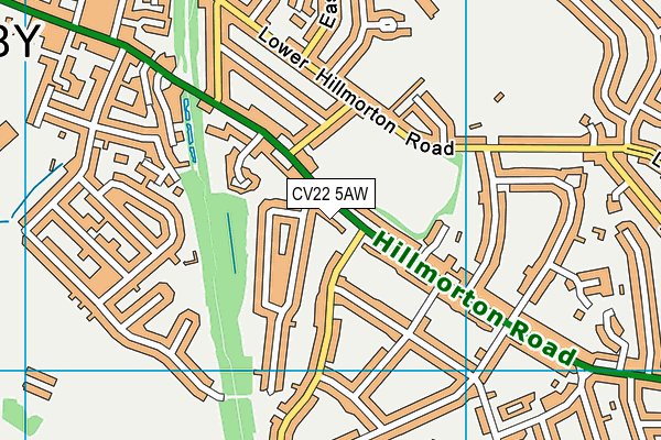 CV22 5AW map - OS VectorMap District (Ordnance Survey) CV22 5AW map - OS VectorMap District (Ordnance Survey)