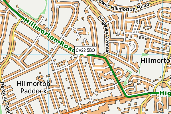 CV22 5BQ map - OS VectorMap District (Ordnance Survey)