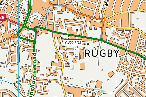 CV22 5DJ map - OS VectorMap District (Ordnance Survey) CV22 5DJ map - OS VectorMap District (Ordnance Survey)