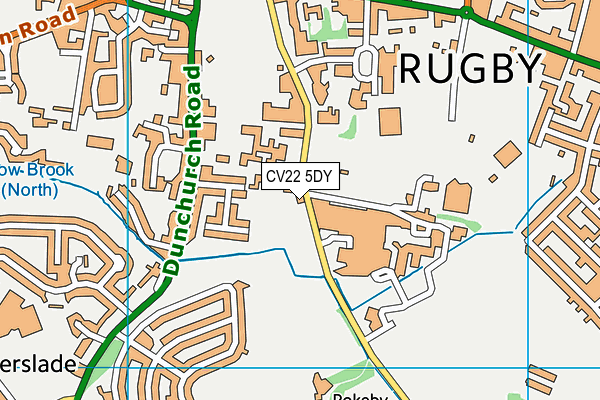 CV22 5DY map - OS VectorMap District (Ordnance Survey) CV22 5DY map - OS VectorMap District (Ordnance Survey)
