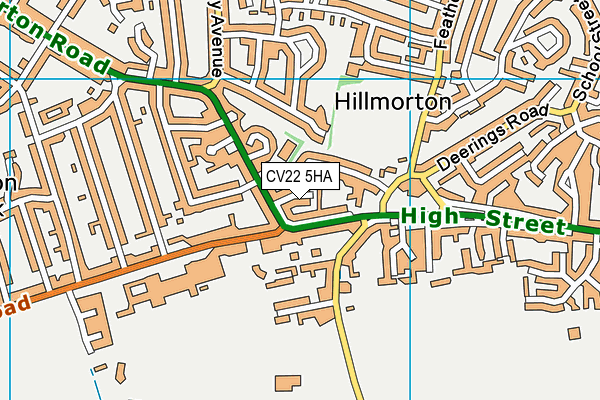 CV22 5HA map - OS VectorMap District (Ordnance Survey)