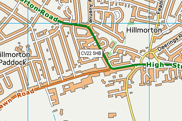 CV22 5HB map - OS VectorMap District (Ordnance Survey)