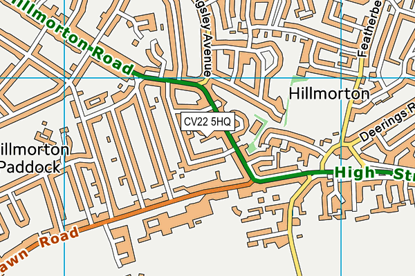 CV22 5HQ map - OS VectorMap District (Ordnance Survey) CV22 5HQ map - OS VectorMap District (Ordnance Survey)