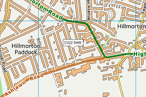 CV22 5HW map - OS VectorMap District (Ordnance Survey) CV22 5HW map - OS VectorMap District (Ordnance Survey)