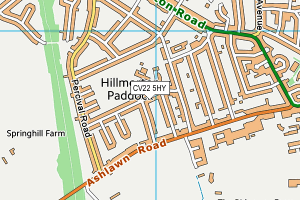 CV22 5HY map - OS VectorMap District (Ordnance Survey) CV22 5HY map - OS VectorMap District (Ordnance Survey)