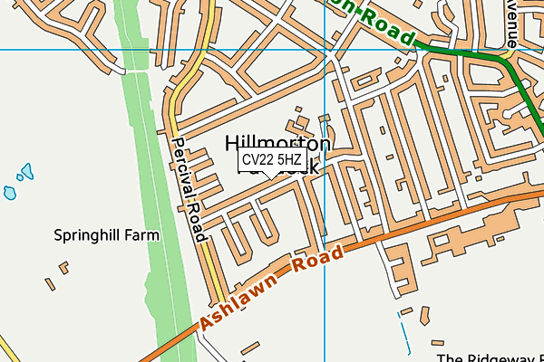 CV22 5HZ map - OS VectorMap District (Ordnance Survey) CV22 5HZ map - OS VectorMap District (Ordnance Survey)