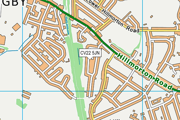 CV22 5JN map - OS VectorMap District (Ordnance Survey) CV22 5JN map - OS VectorMap District (Ordnance Survey)