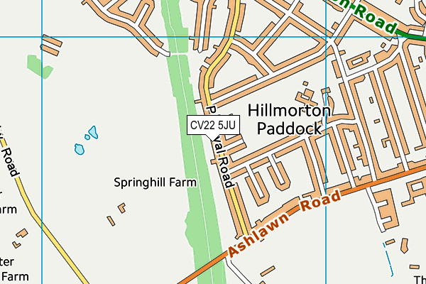 CV22 5JU map - OS VectorMap District (Ordnance Survey) CV22 5JU map - OS VectorMap District (Ordnance Survey)