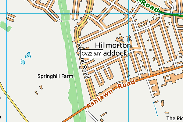 CV22 5JY map - OS VectorMap District (Ordnance Survey) CV22 5JY map - OS VectorMap District (Ordnance Survey)