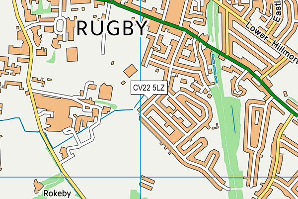 CV22 5LZ map - OS VectorMap District (Ordnance Survey) CV22 5LZ map - OS VectorMap District (Ordnance Survey)