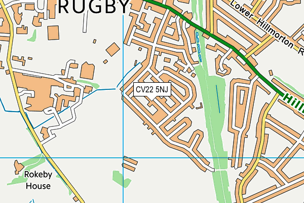 CV22 5NJ map - OS VectorMap District (Ordnance Survey) CV22 5NJ map - OS VectorMap District (Ordnance Survey)