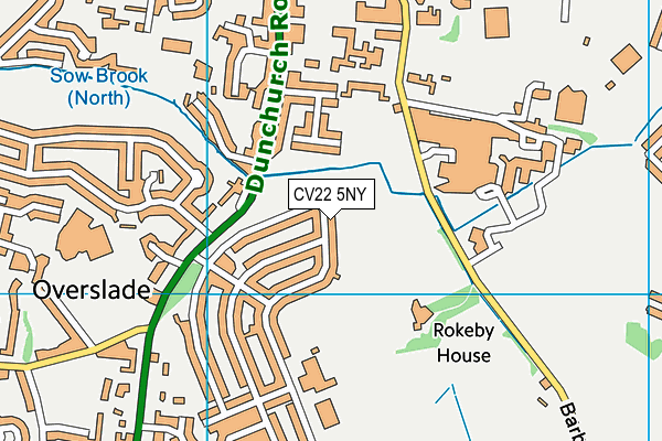 CV22 5NY map - OS VectorMap District (Ordnance Survey) CV22 5NY map - OS VectorMap District (Ordnance Survey)