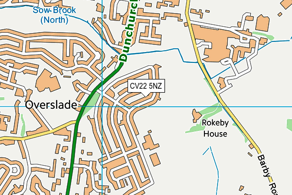 CV22 5NZ map - OS VectorMap District (Ordnance Survey) CV22 5NZ map - OS VectorMap District (Ordnance Survey)