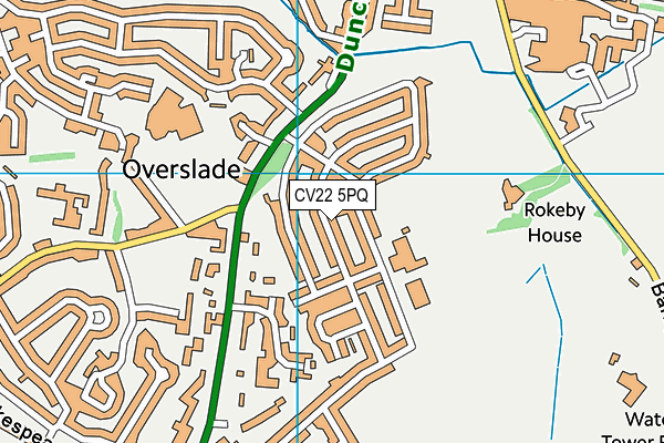 CV22 5PQ map - OS VectorMap District (Ordnance Survey) CV22 5PQ map - OS VectorMap District (Ordnance Survey)