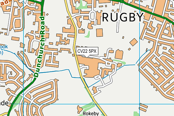 CV22 5PX map - OS VectorMap District (Ordnance Survey) CV22 5PX map - OS VectorMap District (Ordnance Survey)