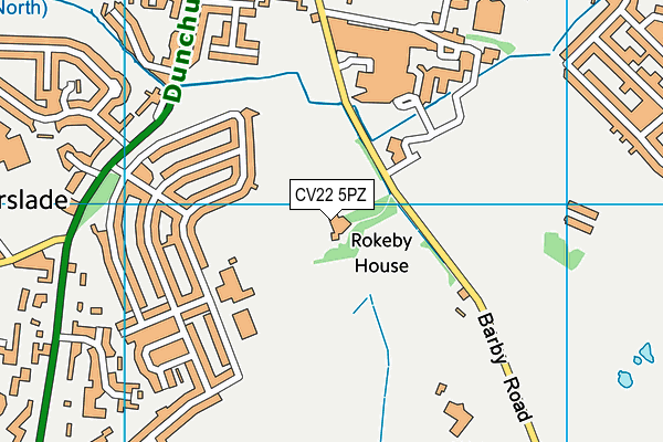 CV22 5PZ map - OS VectorMap District (Ordnance Survey) CV22 5PZ map - OS VectorMap District (Ordnance Survey)