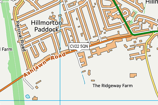 CV22 5QN map - OS VectorMap District (Ordnance Survey) CV22 5QN map - OS VectorMap District (Ordnance Survey)