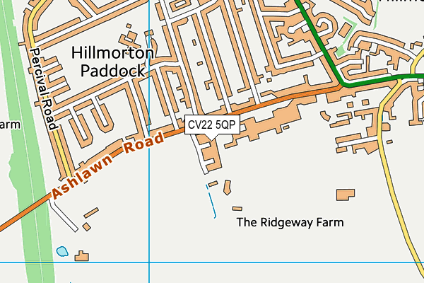 CV22 5QP map - OS VectorMap District (Ordnance Survey) CV22 5QP map - OS VectorMap District (Ordnance Survey)
