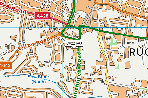 CV22 6AJ map - OS VectorMap District (Ordnance Survey) CV22 6AJ map - OS VectorMap District (Ordnance Survey)