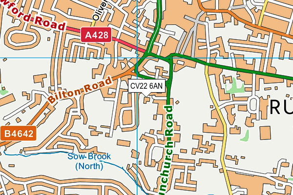 CV22 6AN map - OS VectorMap District (Ordnance Survey) CV22 6AN map - OS VectorMap District (Ordnance Survey)