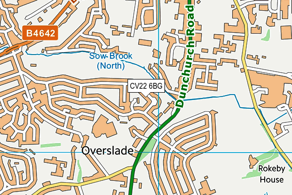 CV22 6BG map - OS VectorMap District (Ordnance Survey) CV22 6BG map - OS VectorMap District (Ordnance Survey)