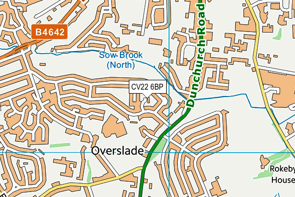 CV22 6BP map - OS VectorMap District (Ordnance Survey) CV22 6BP map - OS VectorMap District (Ordnance Survey)