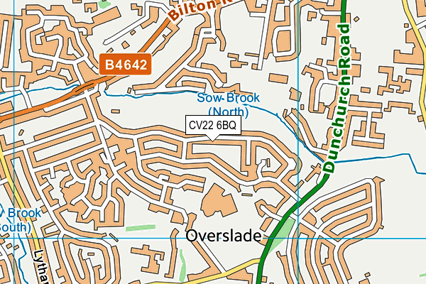 CV22 6BQ map - OS VectorMap District (Ordnance Survey) CV22 6BQ map - OS VectorMap District (Ordnance Survey)