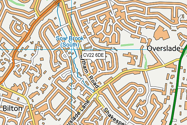 CV22 6DE map - OS VectorMap District (Ordnance Survey) CV22 6DE map - OS VectorMap District (Ordnance Survey)