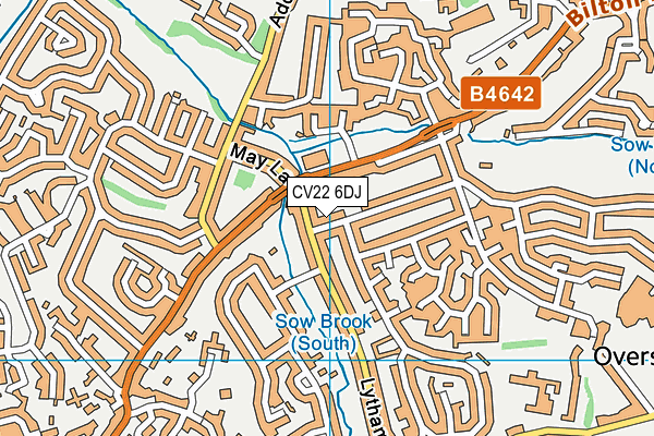 CV22 6DJ map - OS VectorMap District (Ordnance Survey) CV22 6DJ map - OS VectorMap District (Ordnance Survey)