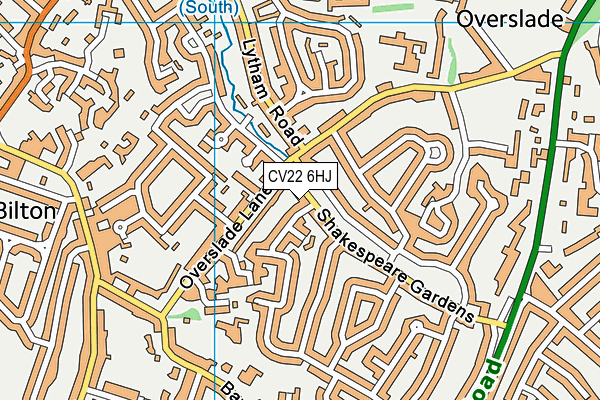 CV22 6HJ map - OS VectorMap District (Ordnance Survey) CV22 6HJ map - OS VectorMap District (Ordnance Survey)