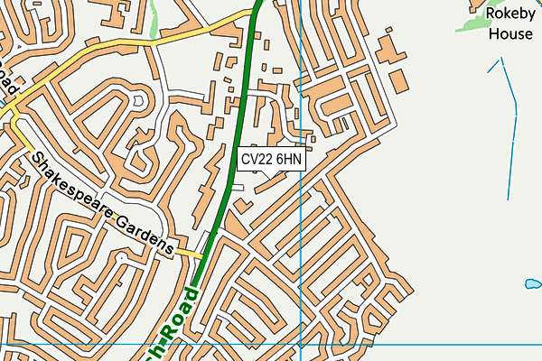 CV22 6HN map - OS VectorMap District (Ordnance Survey) CV22 6HN map - OS VectorMap District (Ordnance Survey)