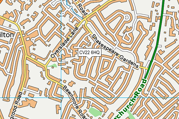 CV22 6HQ map - OS VectorMap District (Ordnance Survey) CV22 6HQ map - OS VectorMap District (Ordnance Survey)