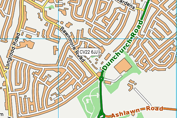 CV22 6JJ map - OS VectorMap District (Ordnance Survey) CV22 6JJ map - OS VectorMap District (Ordnance Survey)