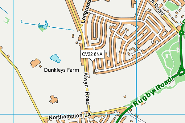 CV22 6NA map - OS VectorMap District (Ordnance Survey)