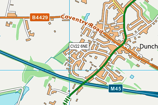 CV22 6NE map - OS VectorMap District (Ordnance Survey)