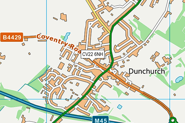 CV22 6NH map - OS VectorMap District (Ordnance Survey)