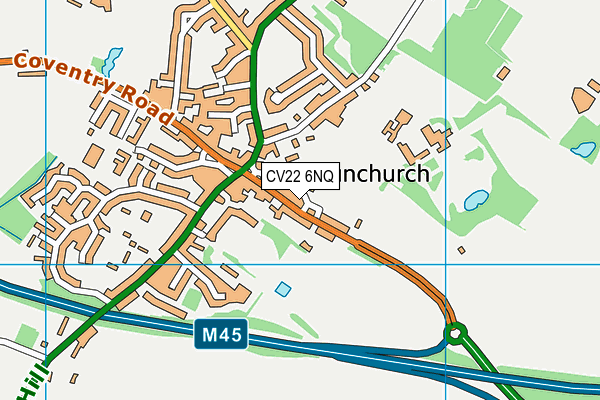 CV22 6NQ map - OS VectorMap District (Ordnance Survey) CV22 6NQ map - OS VectorMap District (Ordnance Survey)