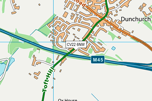 CV22 6NW map - OS VectorMap District (Ordnance Survey) CV22 6NW map - OS VectorMap District (Ordnance Survey)