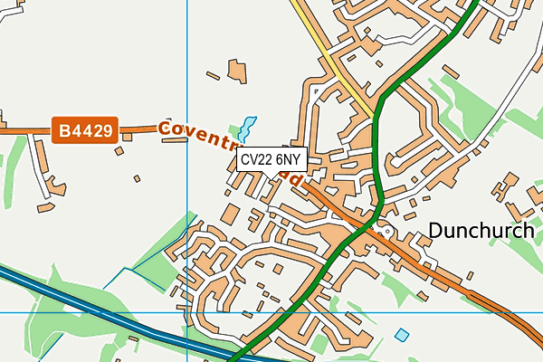 CV22 6NY map - OS VectorMap District (Ordnance Survey) CV22 6NY map - OS VectorMap District (Ordnance Survey)