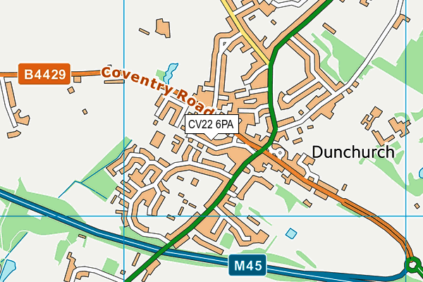 CV22 6PA map - OS VectorMap District (Ordnance Survey)