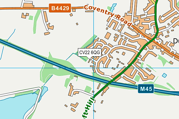 CV22 6QG map - OS VectorMap District (Ordnance Survey) CV22 6QG map - OS VectorMap District (Ordnance Survey)