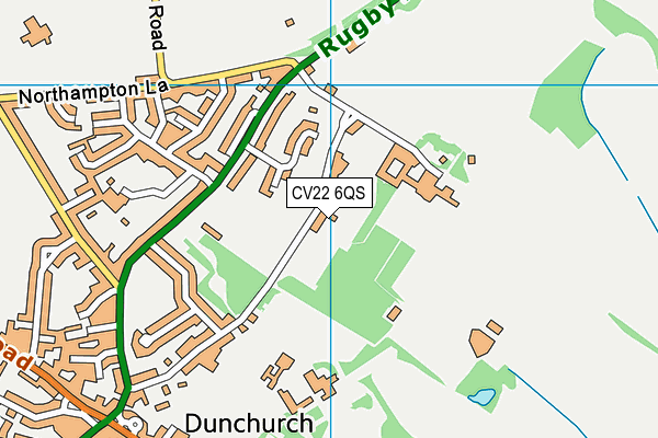 CV22 6QS map - OS VectorMap District (Ordnance Survey) CV22 6QS map - OS VectorMap District (Ordnance Survey)