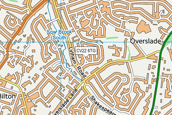 CV22 6TG map - OS VectorMap District (Ordnance Survey) CV22 6TG map - OS VectorMap District (Ordnance Survey)