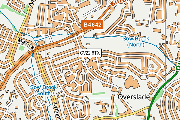 CV22 6TX map - OS VectorMap District (Ordnance Survey) CV22 6TX map - OS VectorMap District (Ordnance Survey)